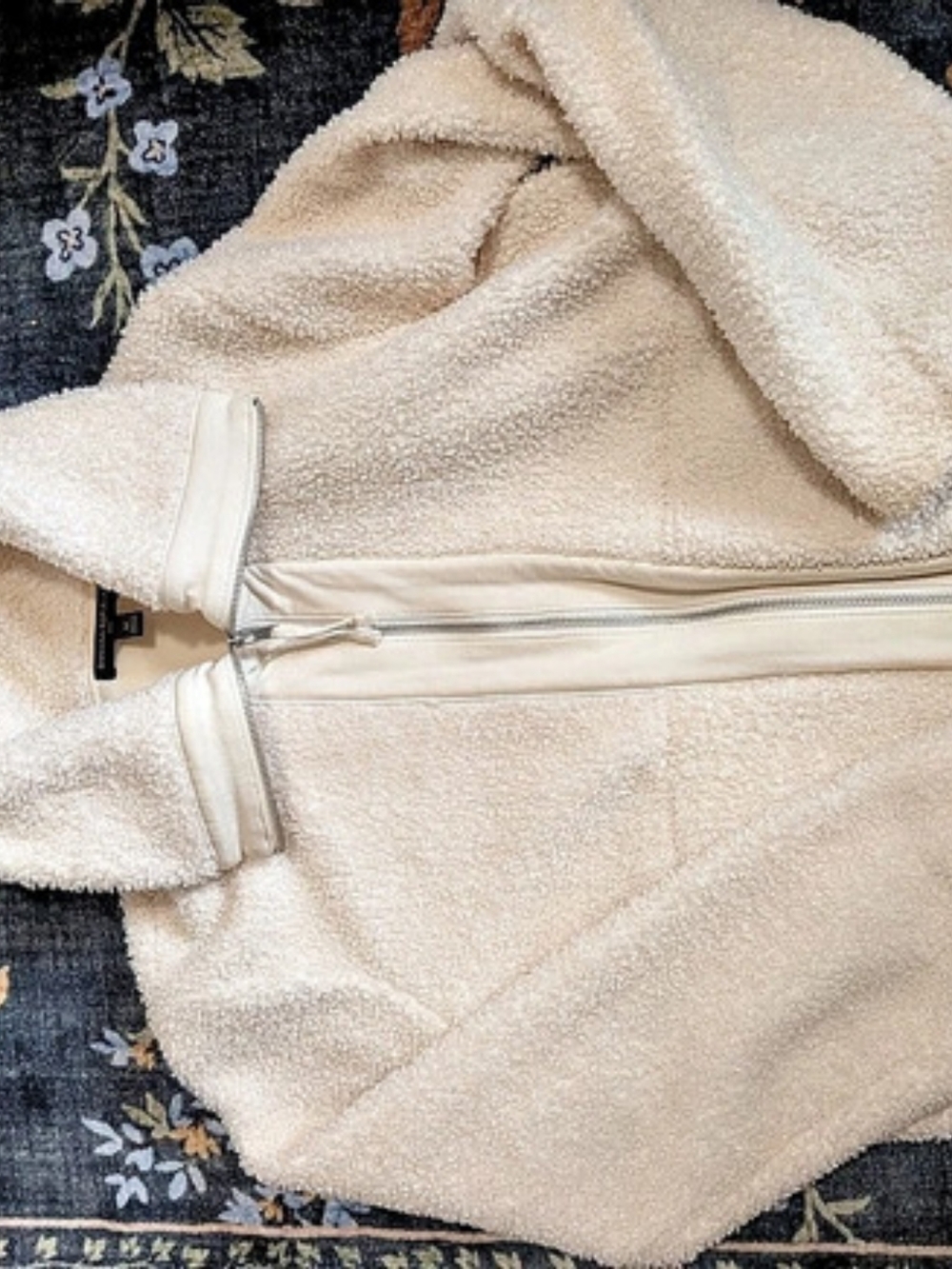 Banana Republic Factory Teddy Jacket in Cream